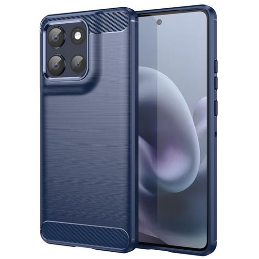 Etui na Motorola Moto G86, Techsuit, Carbon, Niebieskie