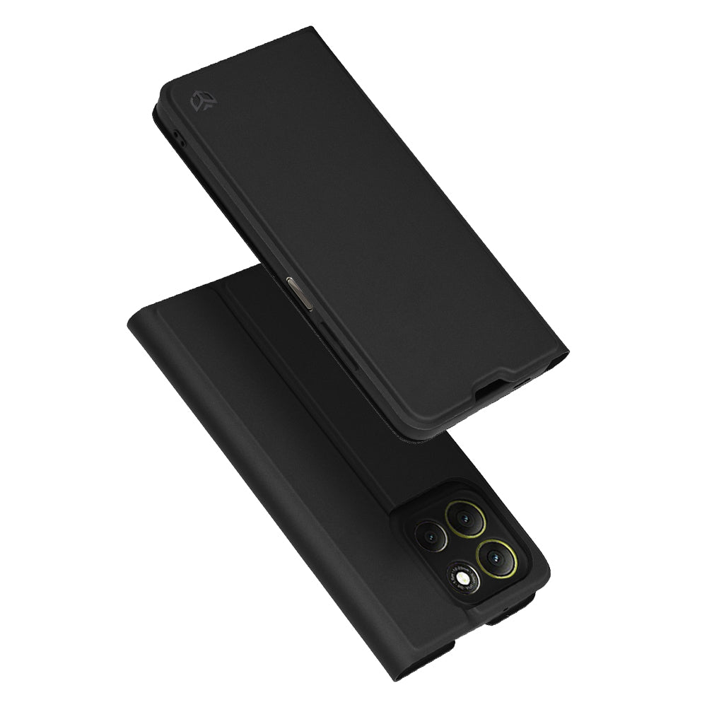 Etui na Motorola Moto G86, Techsuit, Magskin Book, czarne