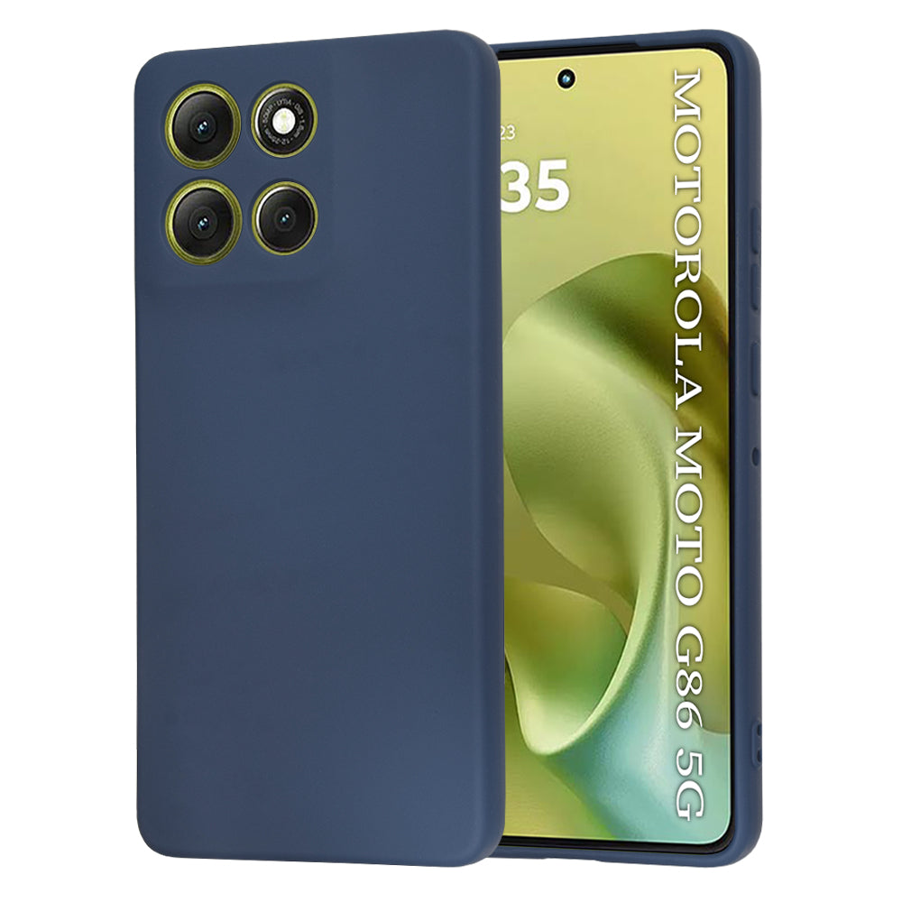 Etui na Motorola Moto G86, Techsuit, SoftFlex, Granatowe