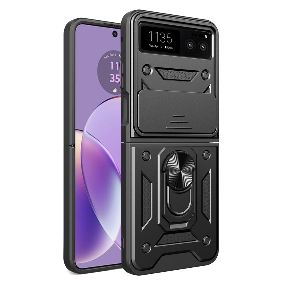Etui na Motorola Razr 40, Techsuit, CamShield, Czarna