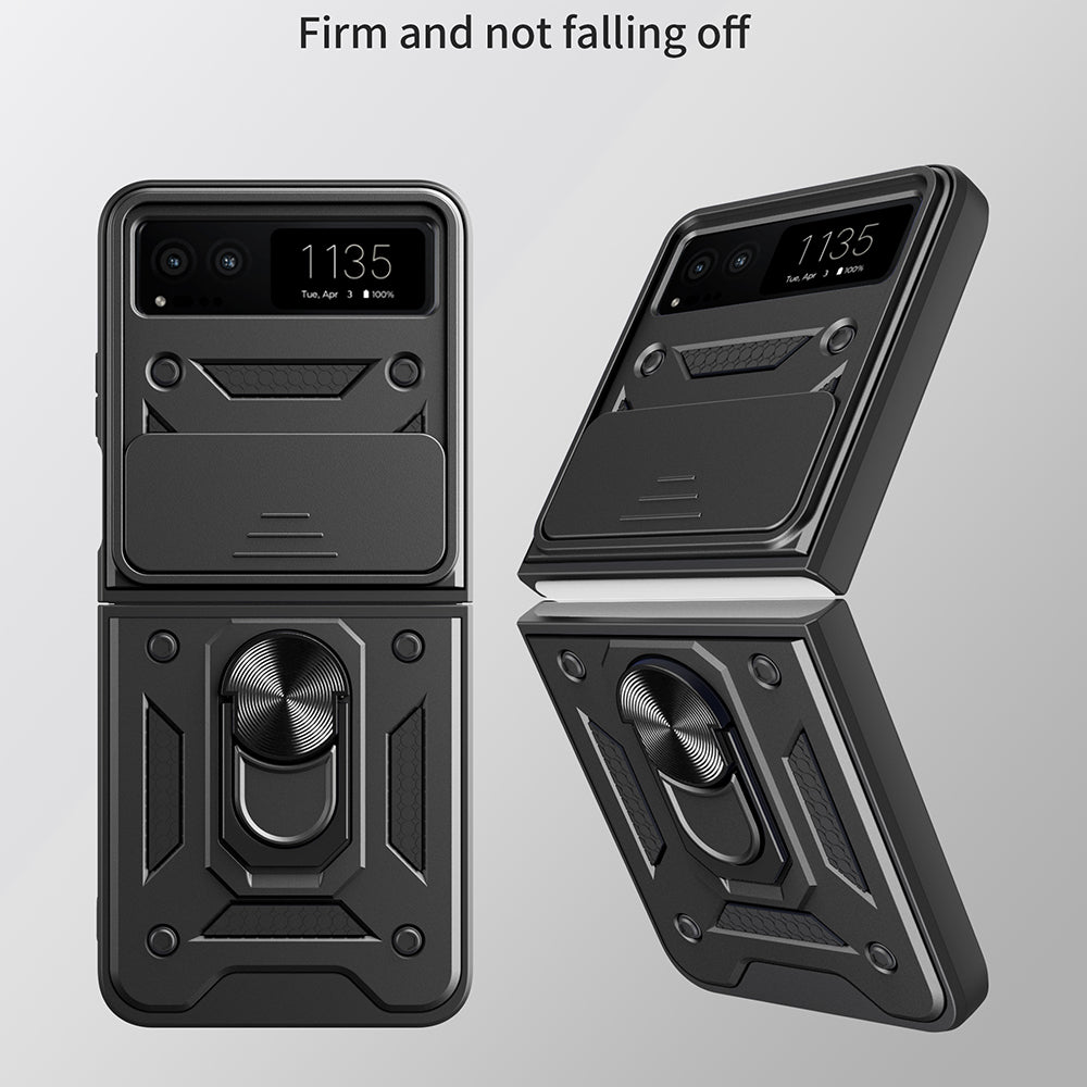 Etui na Motorola Razr 40, Techsuit, CamShield, Czarna
