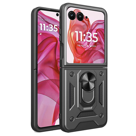 Etui na Motorola Razr 50 Ultra, Techsuit, CamShield, Czarny