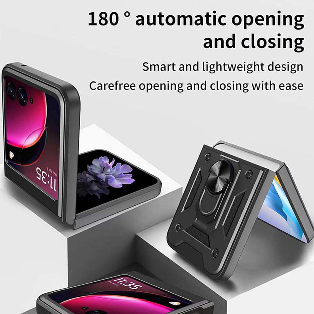 Etui do Motorola Razr 60 / Razr 50, Techsuit, CamShield, Czarna