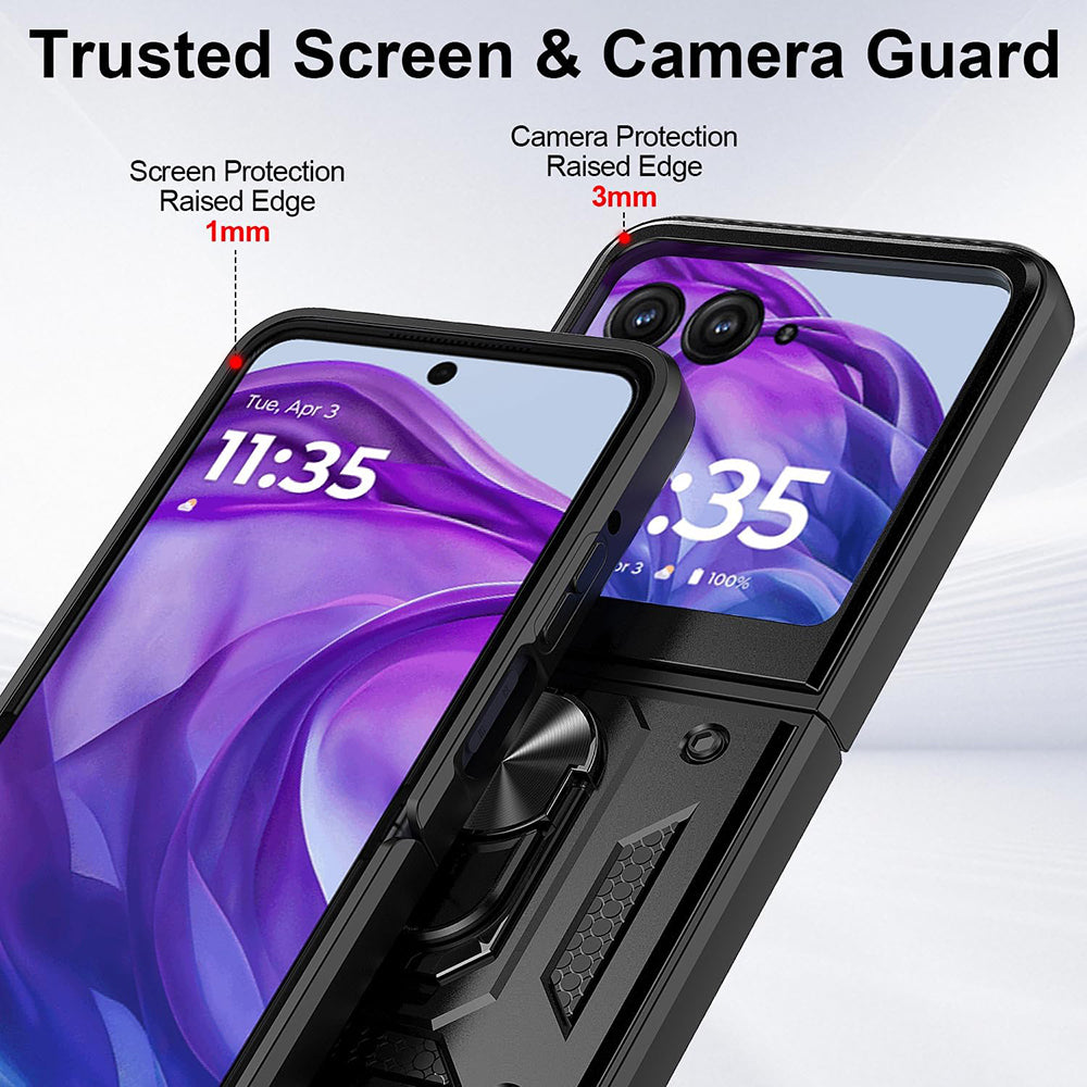 Case for Motorola Razr 60 Ultra, Techsuit, CamShield, Black