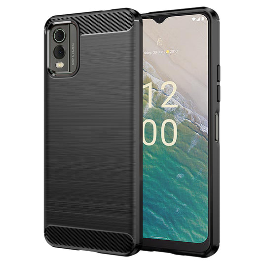 Etui na Nokia C32, Techsuit, Carbon, Czarny
