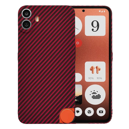 Case for Nothing CMF Phone 1, Techsuit, Carbonite FiberShell, Red