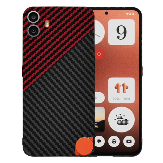 Etui na Nothing CMF Phone 1, Techsuit, Carbonite FiberShell, Czarno-Czerwone