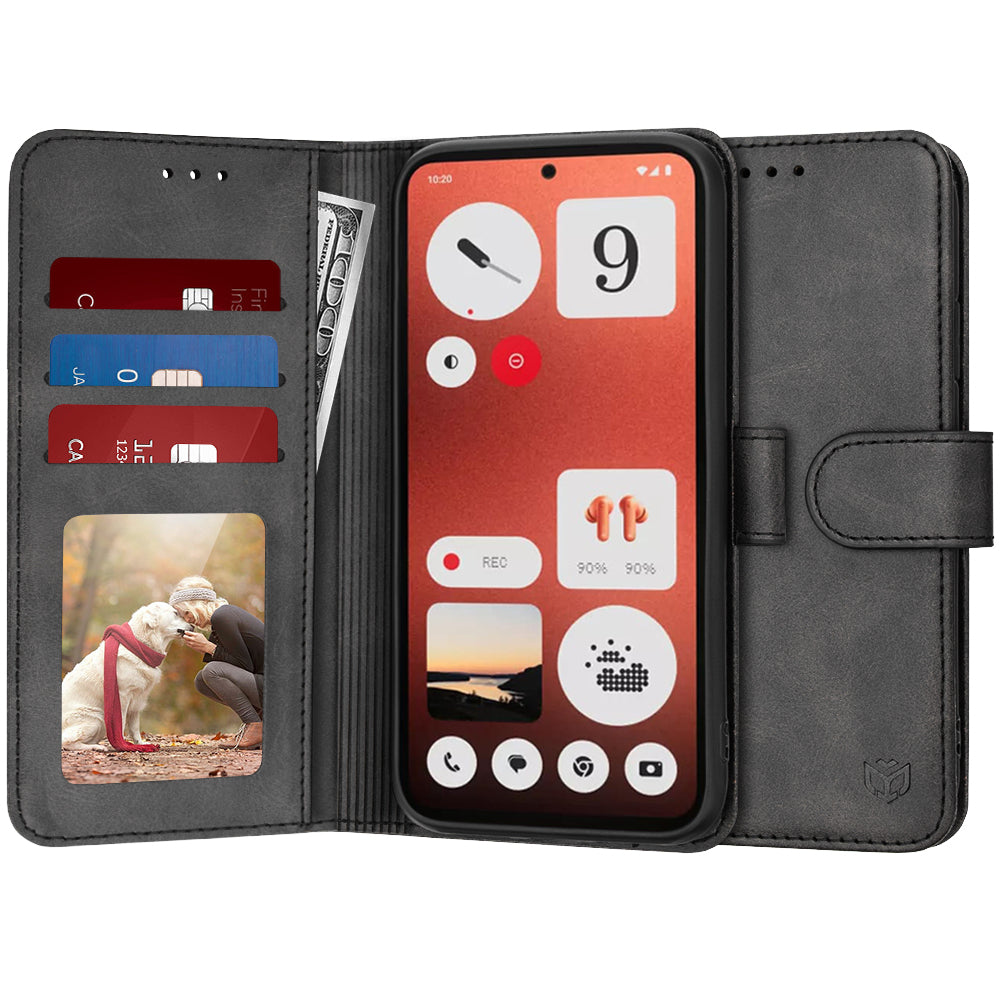 Case for Nothing CMF Phone 1, Techsuit, Diary Book, Black