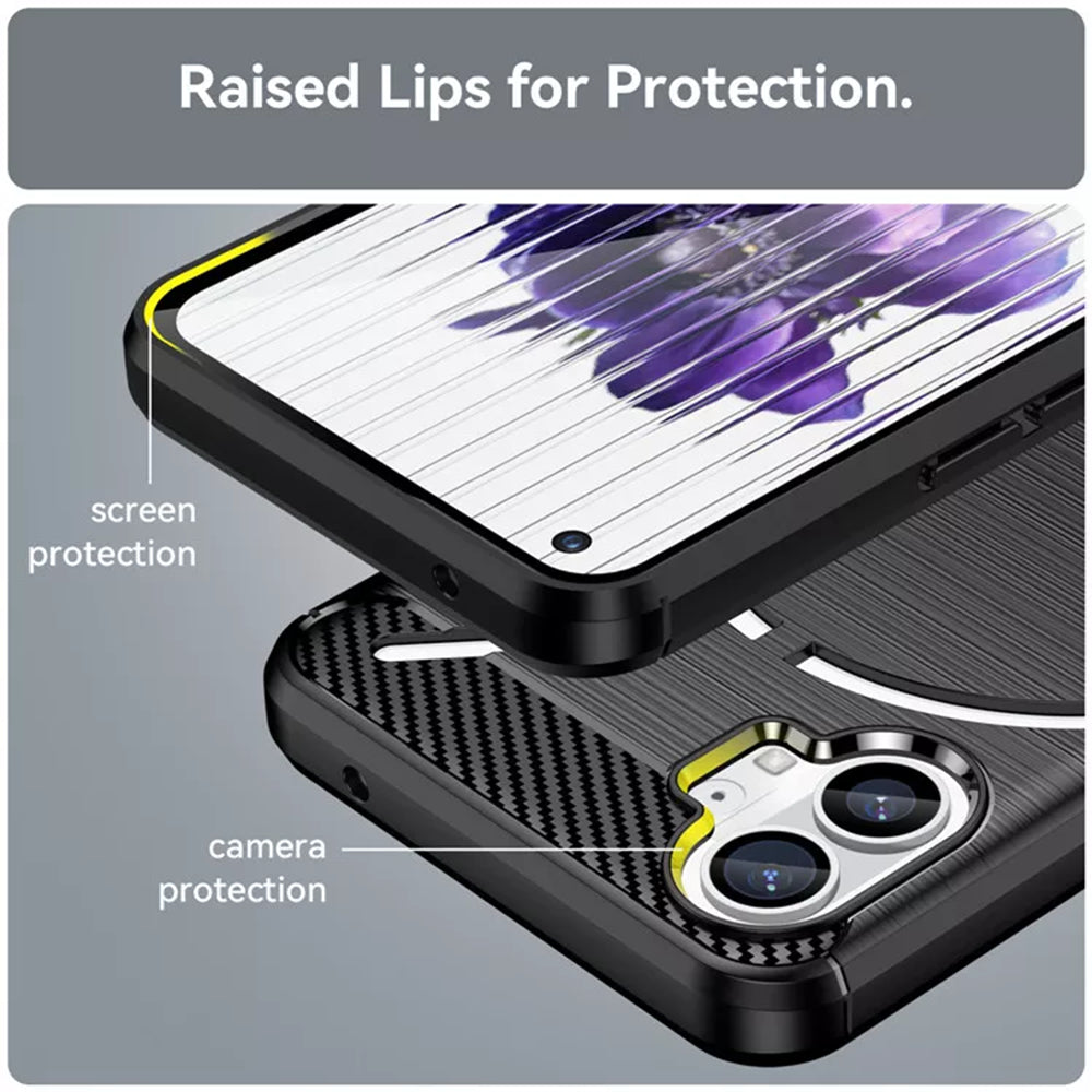Etui na Nothing Phone (1), Techsuit, Carbon, Czarny