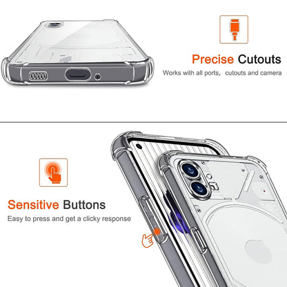 Case for Nothing Phone (1), Techsuit, Shockproof Clear, Transparent