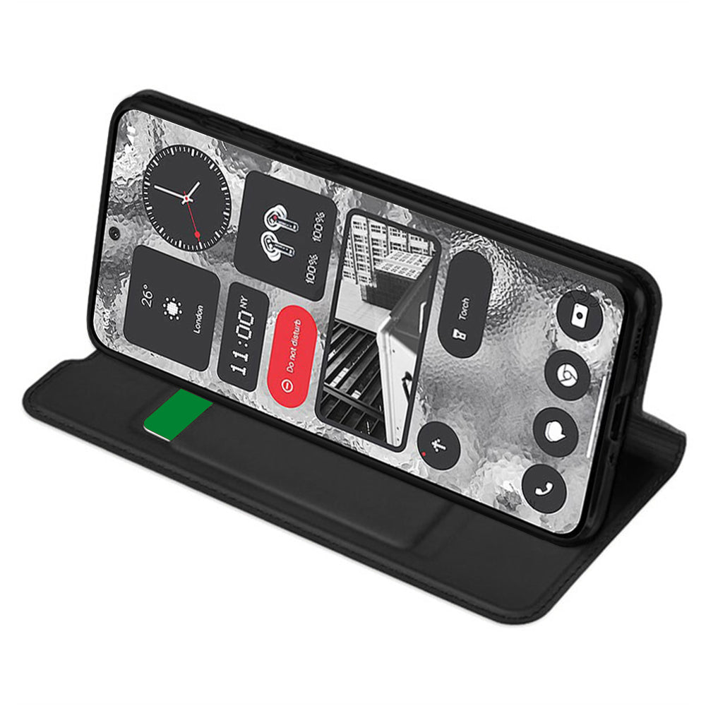 Case for Nothing Phone (2), Techsuit, Magskin Book, Black