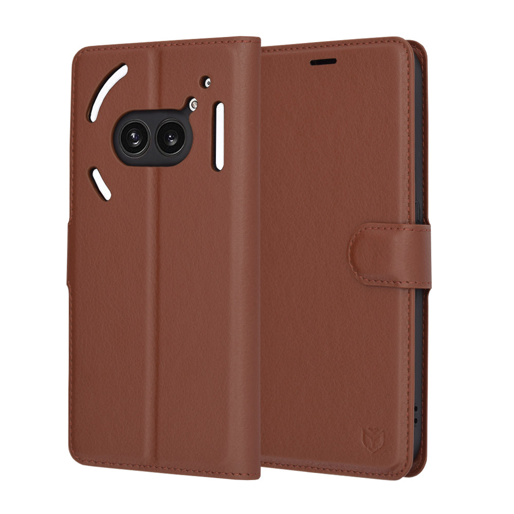 Etui na Nothing Phone (2a) Plus / Phone (2a), Techsuit, Leather Folio, Brązowe