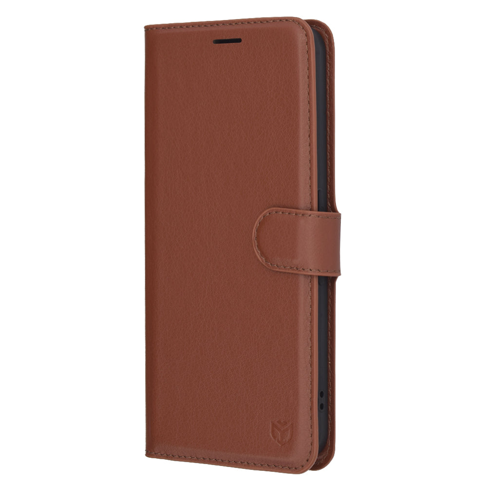 Case for Nothing Phone (3a), Techsuit, Leather Folio, Brown