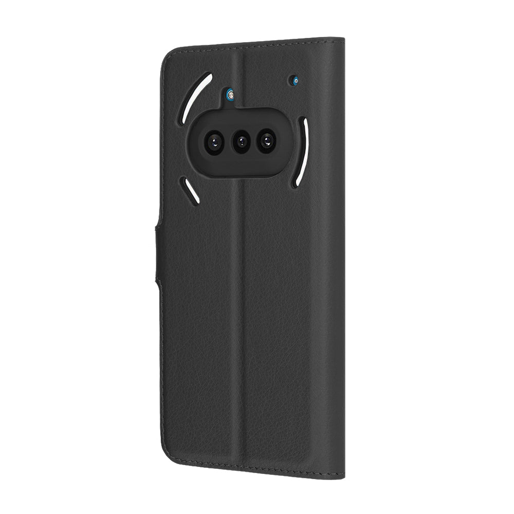 Case for Nothing Phone (3a), Techsuit, Leather Folio, Black