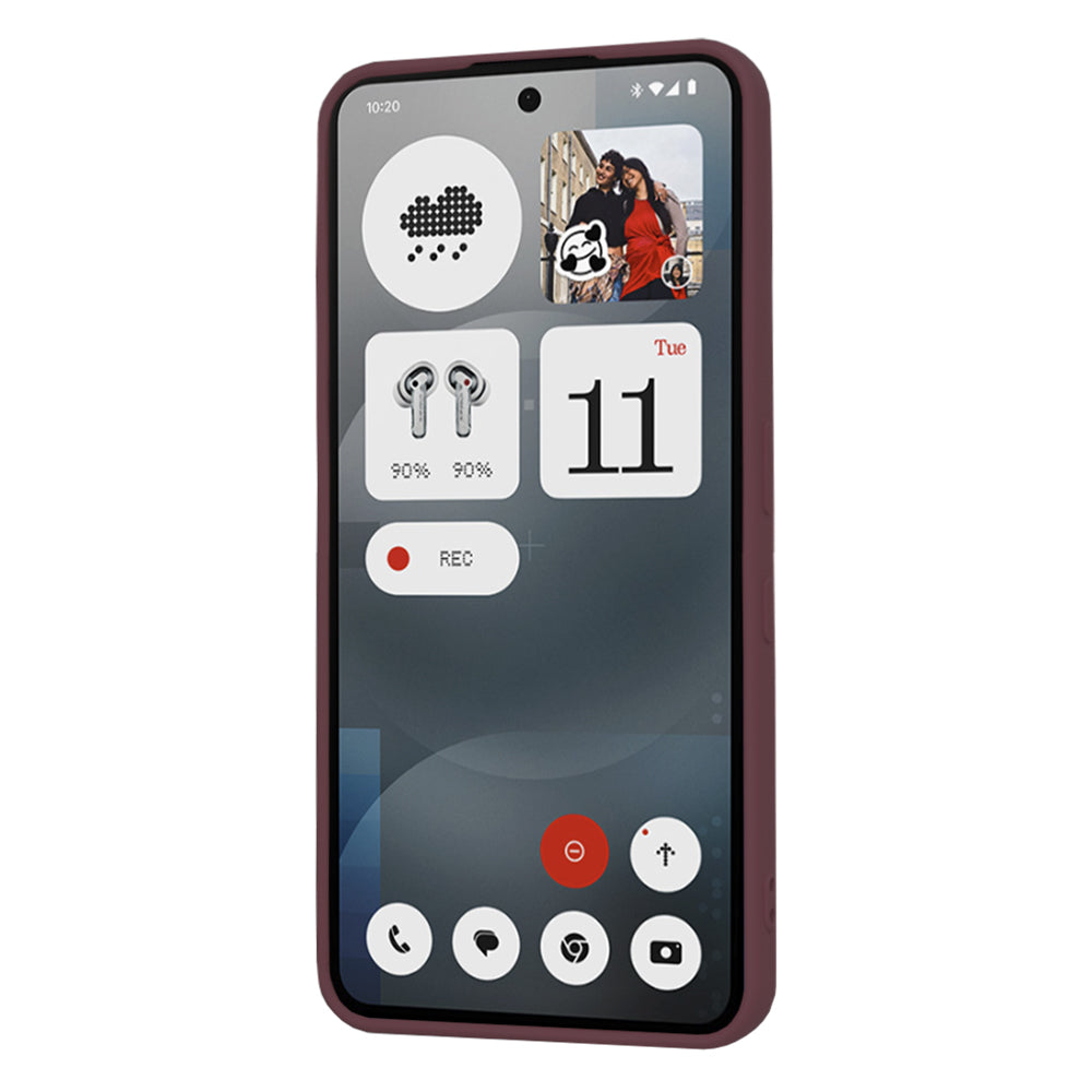 Etui na Nothing Phone (3a), Techsuit, SoftFlex, Wiśniowy