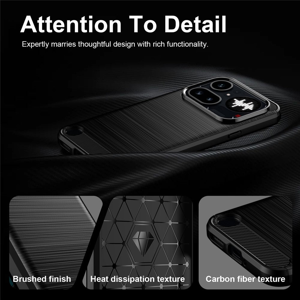 Etui na Nothing Phone (4a) Pro, Techsuit, Carbon, Czarne
