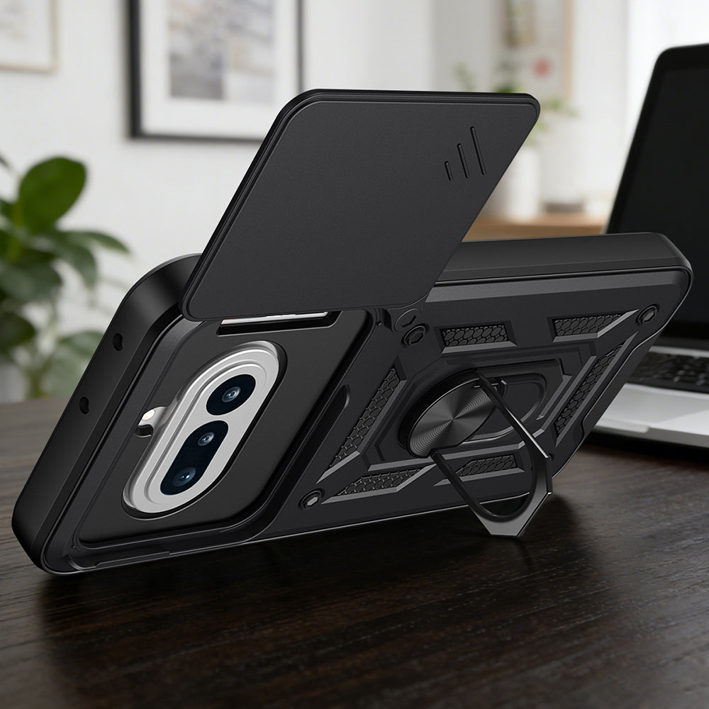 Case for Nothing Phone (4a), Techsuit, CamShield, Black