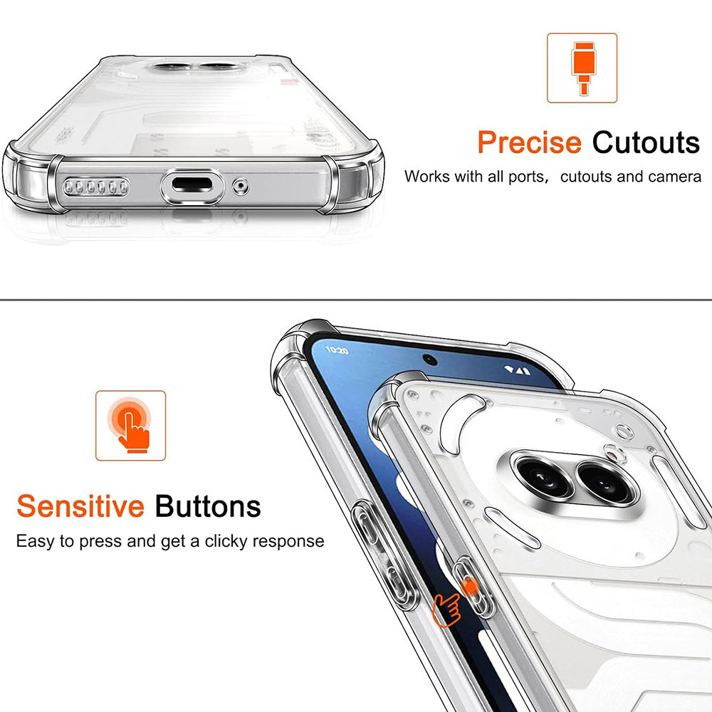 Etui na Nothing Phone (4a), Techsuit, Shockproof Clear, Przezroczyste