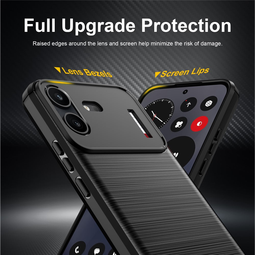 Case for Nothing Phone (4b), Techsuit, Carbon, Black