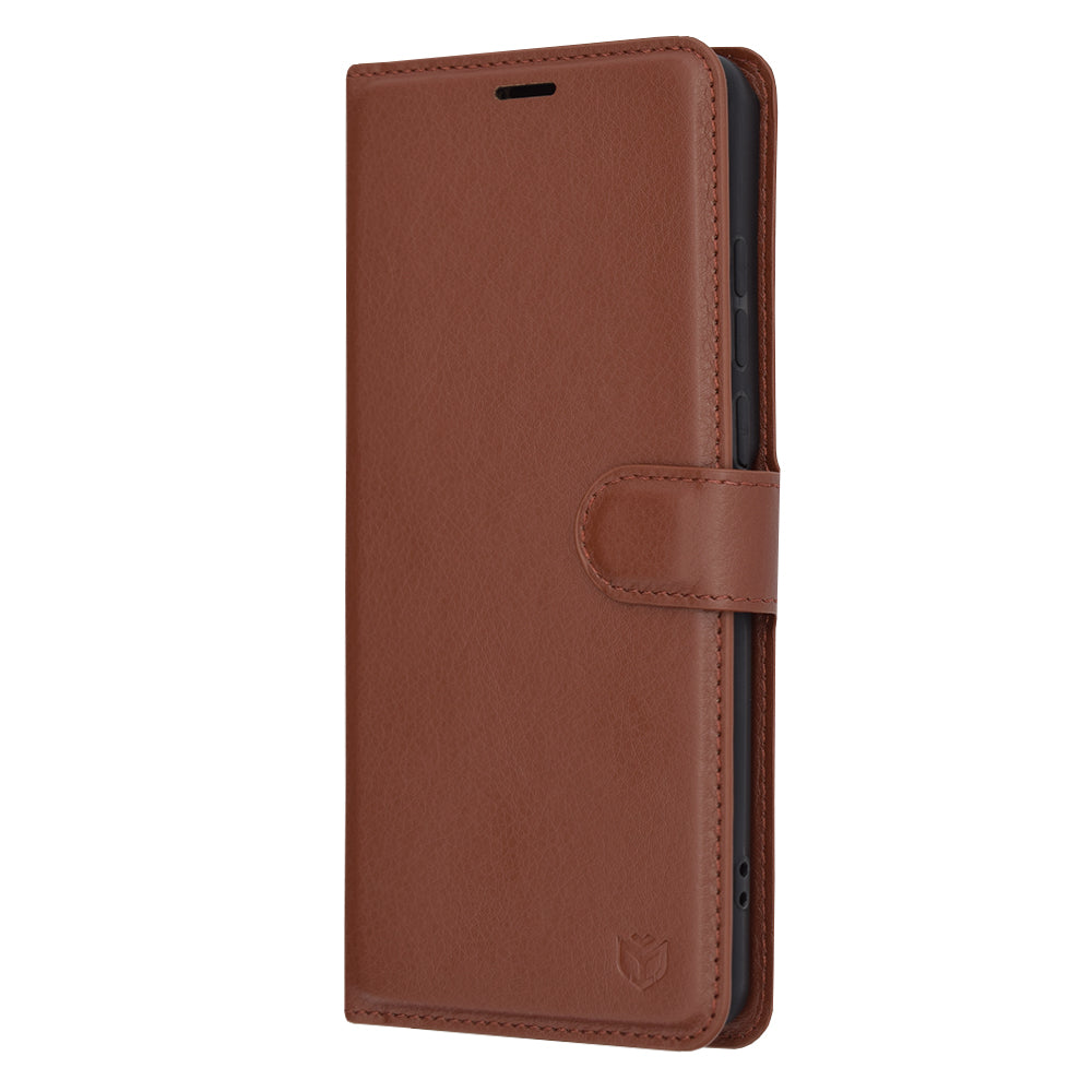 Etui na OnePlus 12, Techsuit, Leather Folio, Brązowe