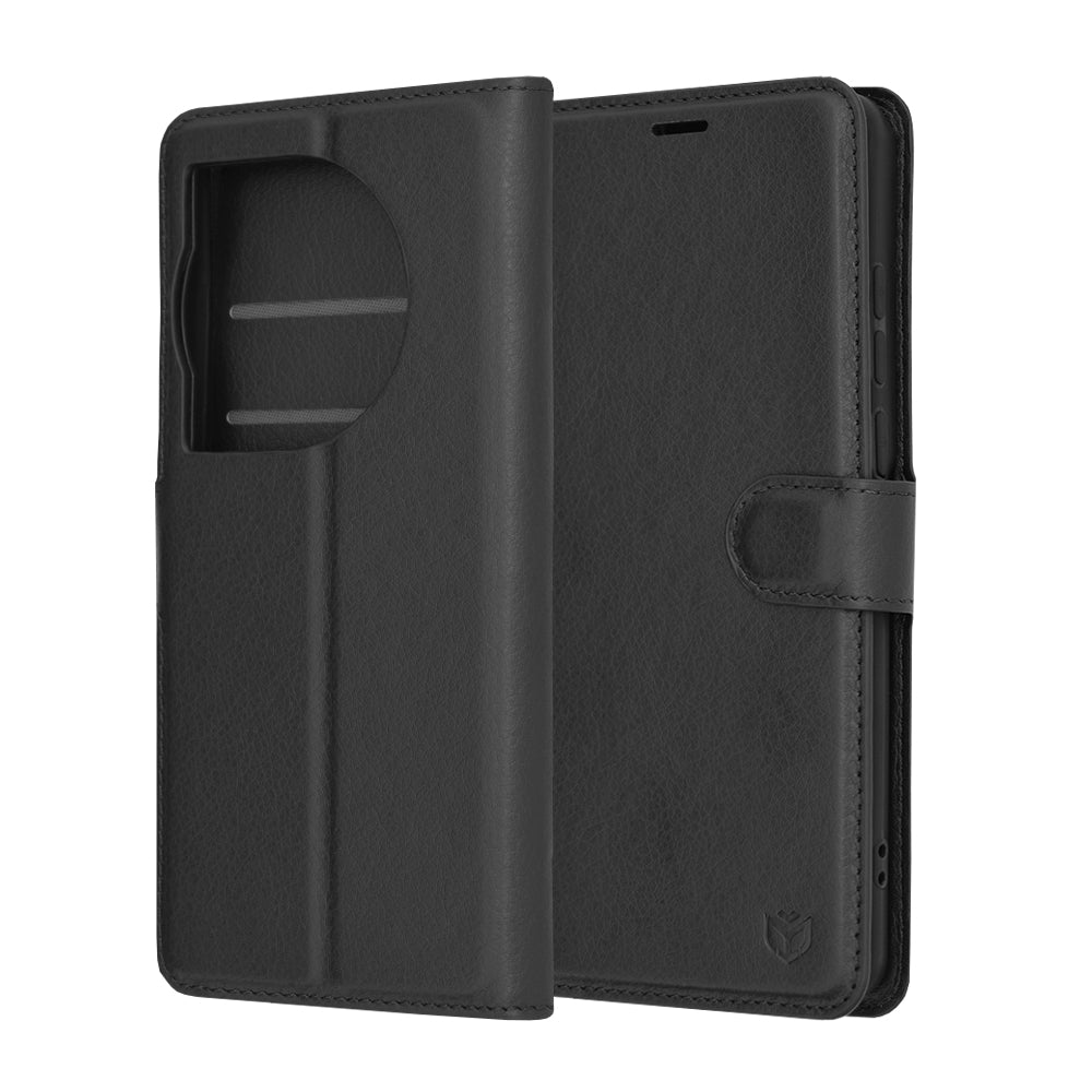 Etui na OnePlus 12, Techsuit, Leather Folio, czarne