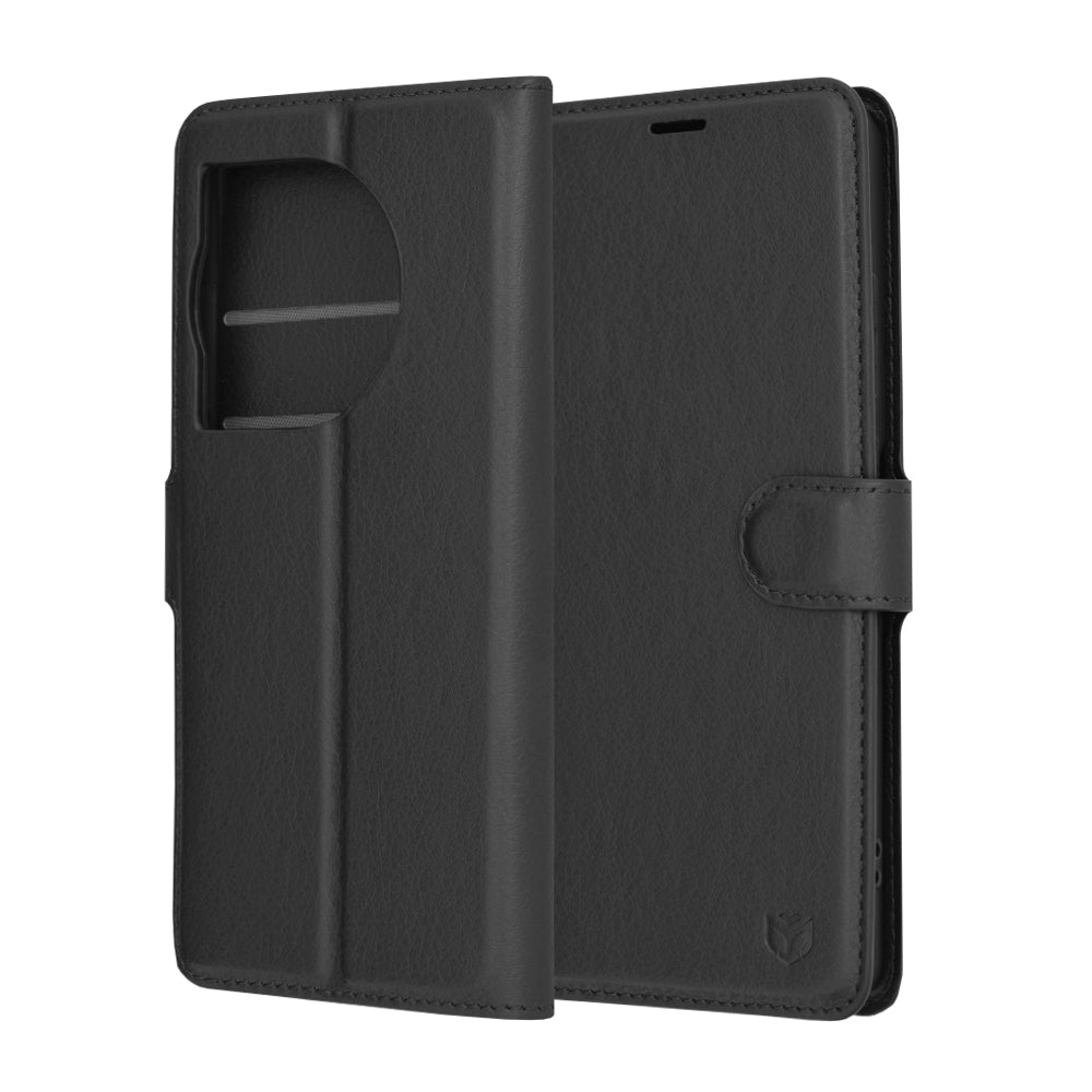 Etui na OnePlus 12R, Techsuit, Leather Folio, czarne