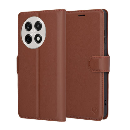 Etui na OnePlus 13R, Techsuit, Leather Folio, Brązowe