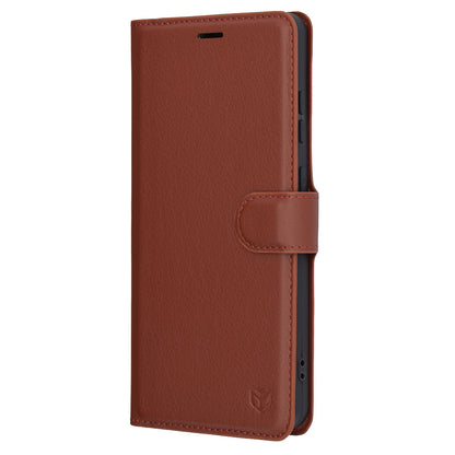 Etui na OnePlus 13R, Techsuit, Leather Folio, Brązowe