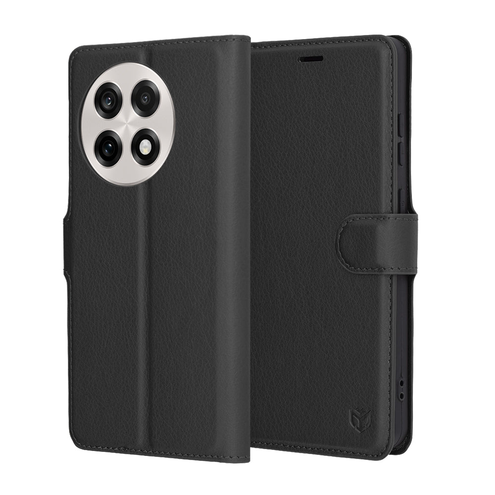 Etui na OnePlus 13R, Techsuit, Leather Folio, czarne