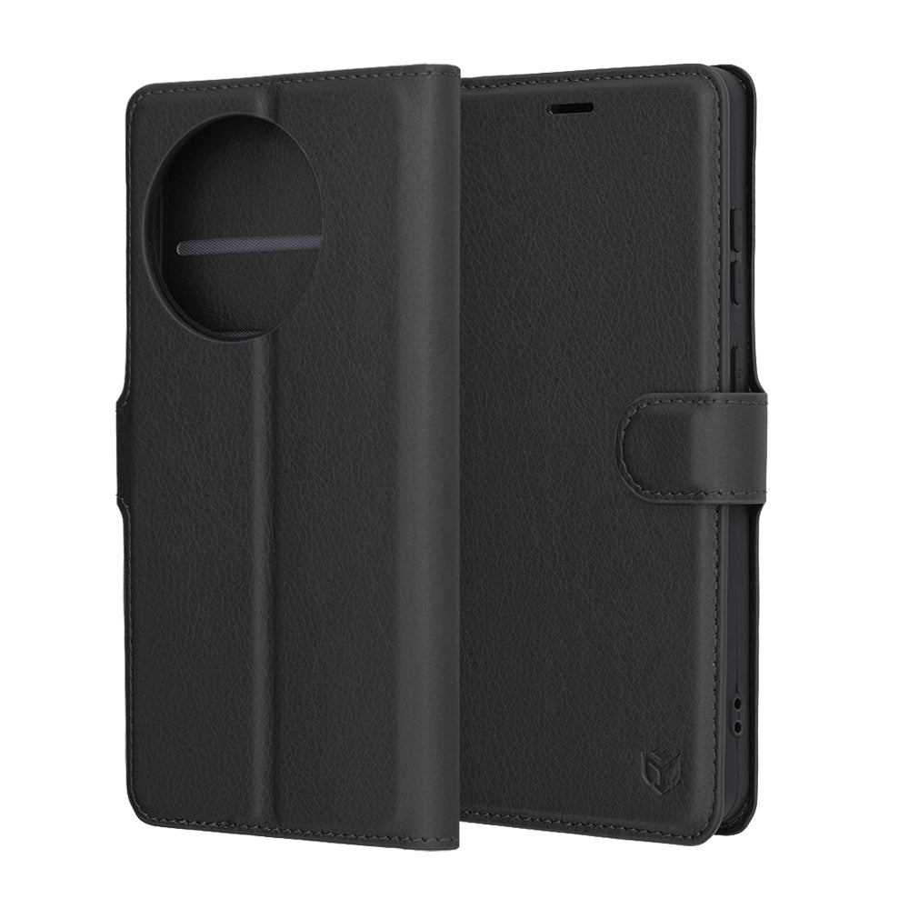 Etui na OnePlus 13R, Techsuit, Leather Folio, czarne