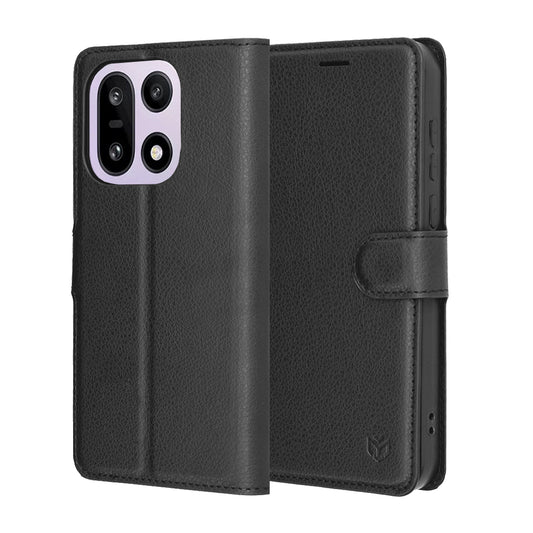 Etui na OnePlus 15, Techsuit, Leather Folio, Czarne