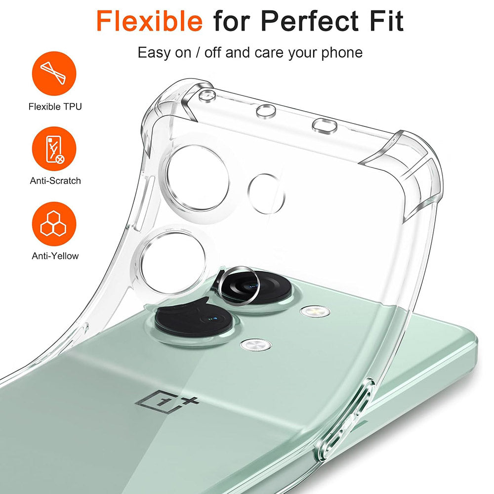 Case for OnePlus Nord 3, Techsuit, Shockproof Clear, Transparent