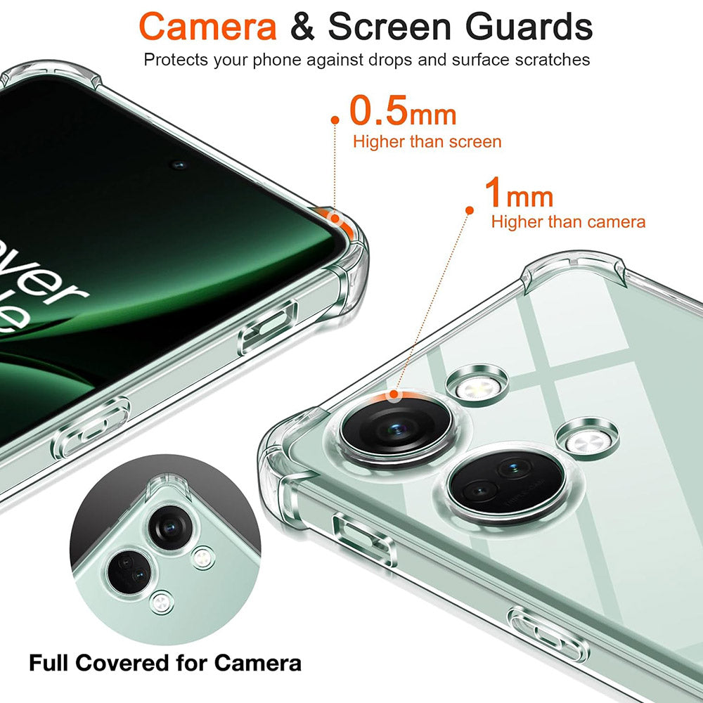 Case for OnePlus Nord 3, Techsuit, Shockproof Clear, Transparent