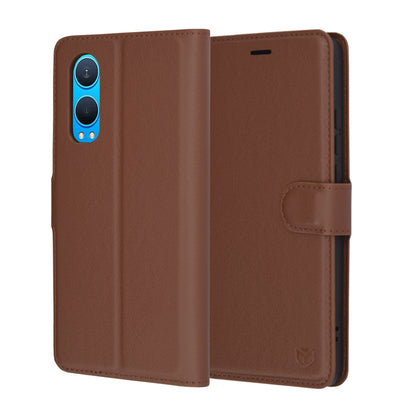 Etui na OnePlus Nord CE4 Lite, Techsuit, Leather Folio, Brązowy