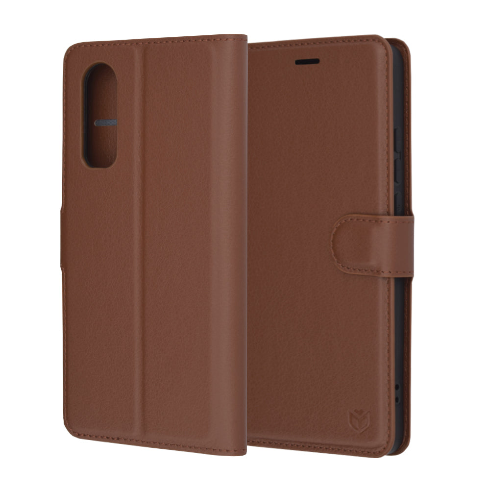 Etui na OnePlus Nord CE4 Lite, Techsuit, Leather Folio, Brązowy