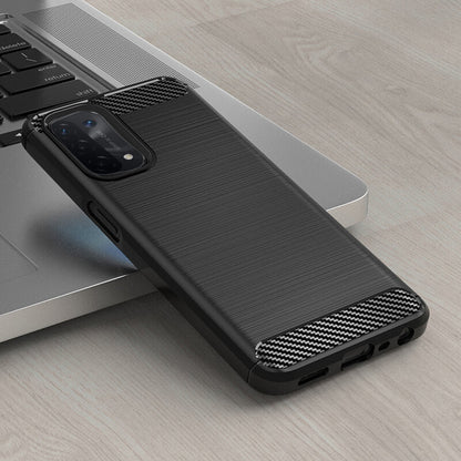 Etui na OnePlus Nord N200 5G / Oppo A74 5G / A54 5G, Techsuit, Carbon, Czarny