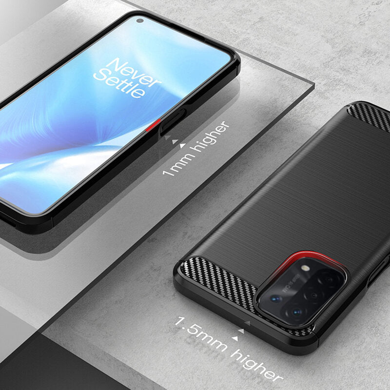 Etui na OnePlus Nord N200 5G / Oppo A74 5G / A54 5G, Techsuit, Carbon, Czarny