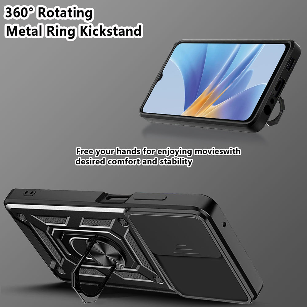 Case for Oppo A17, Techsuit, CamShield, Black