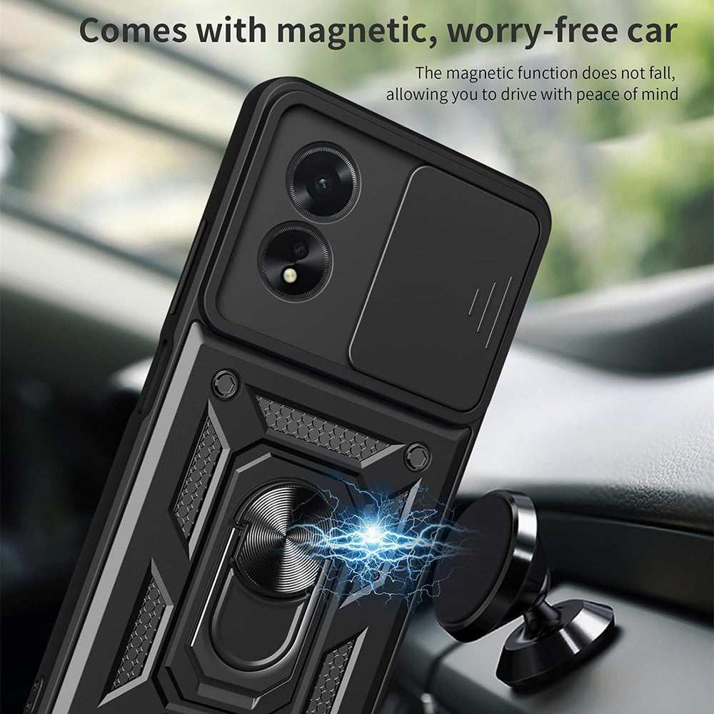 Etui na Oppo A18 / A38, Techsuit, CamShield, Czarny
