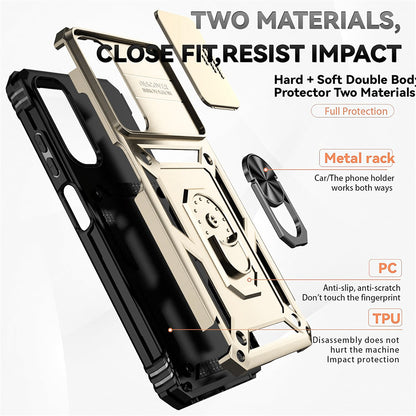Etui na Oppo A3 4G / A3 5G, Techsuit, CamShield, Złote