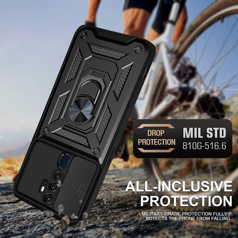 Etui na Oppo A5 4G, Techsuit, CamShield, czarne