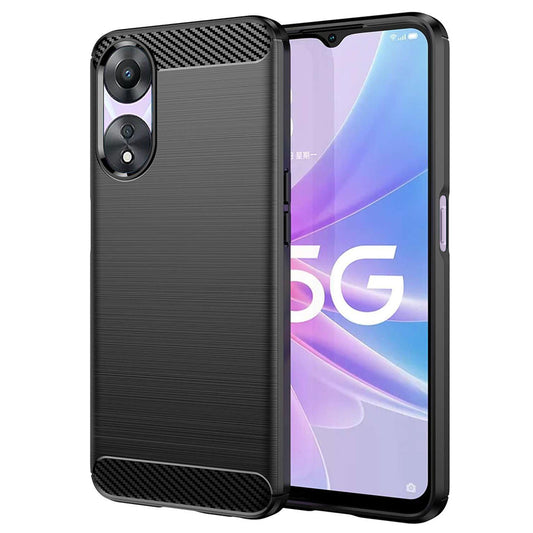 Etui na Oppo A58 5G / A78 5G, Techsuit, Carbon, Czarny