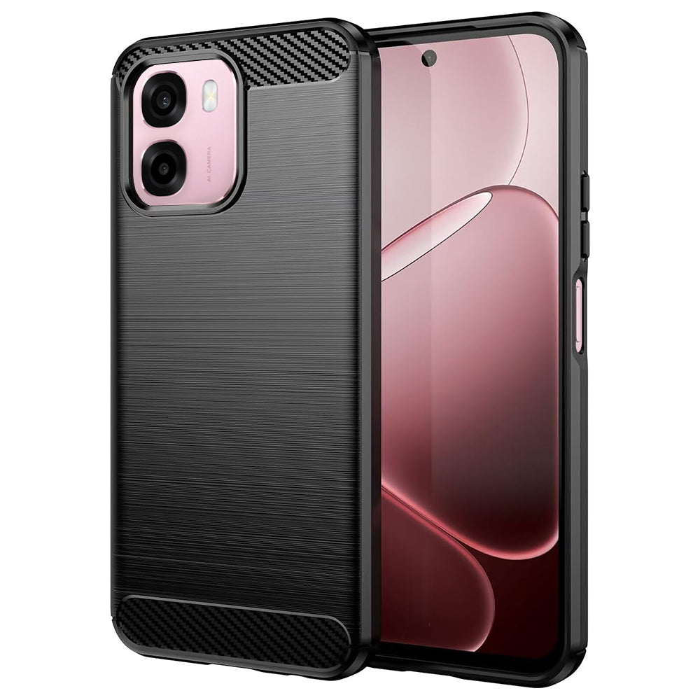 Etui na Oppo A6 4G, Techsuit, Carbon, Czarne