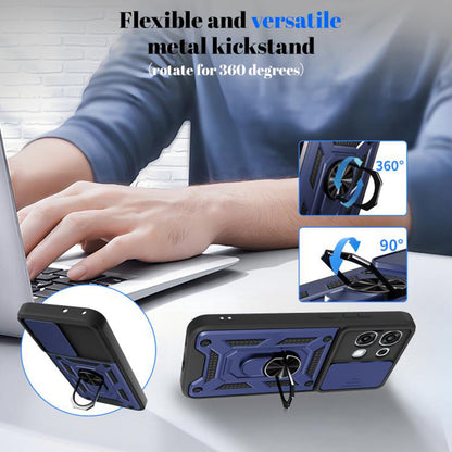 Etui na Oppo A6 Pro 5G / A6 Pro 4G, Techsuit, CamShield, Niebieskie