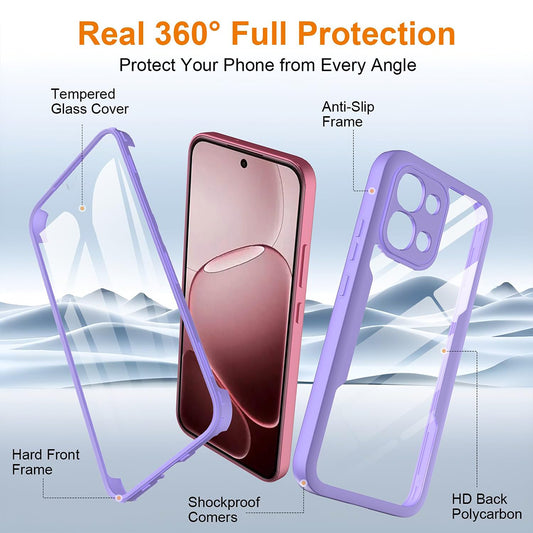 Etui na Oppo A6 Pro 5G / A6 Pro 4G, Techsuit, ColorVerse 360, Fioletowy