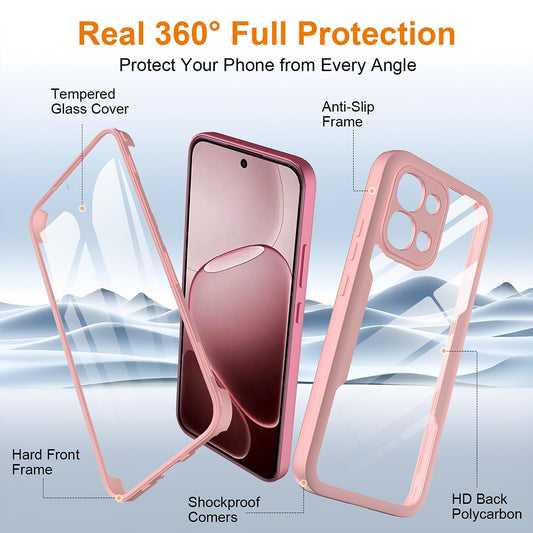 Etui na Oppo A6 Pro 5G / A6 Pro 4G, Techsuit, ColorVerse 360, Różowe