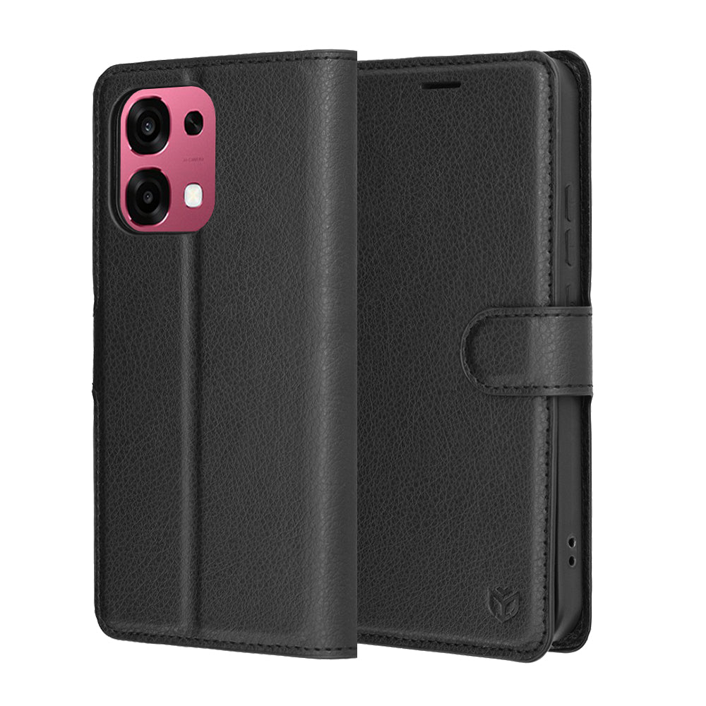 Etui na Oppo A6 Pro 5G / A6 Pro 4G, Techsuit, Leather Folio, Czarne