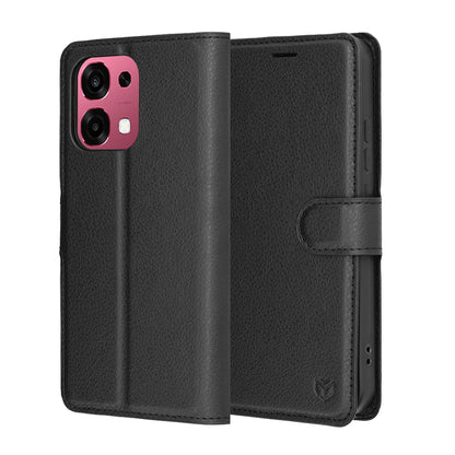 Etui na Oppo A6 Pro 5G / A6 Pro 4G, Techsuit, Leather Folio, Czarne