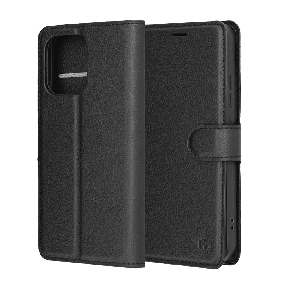 Etui na Oppo A6 Pro 5G / A6 Pro 4G, Techsuit, Leather Folio, Czarne