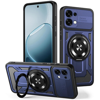 Etui na Oppo A6 Pro 5G / A6 Pro 4G, Techsuit, RuggedCam, Niebieskie